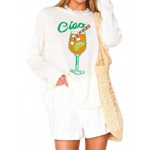 NEW SHOW ME YOUR MUMU woodsy sweater in ciao cocktail graphic knit